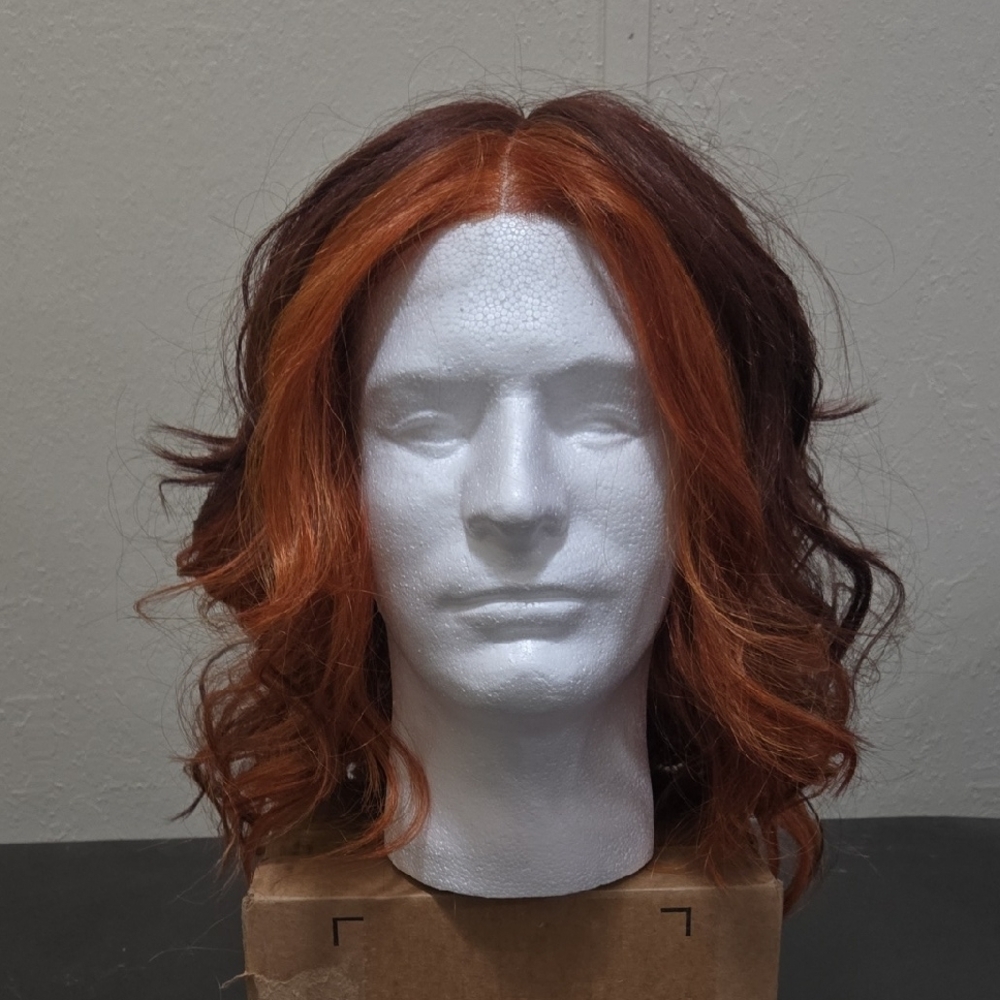 Auburn Wavy Hair Wig